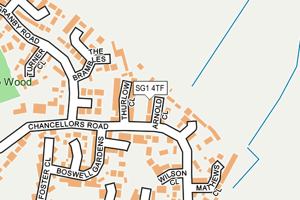 SG1 4TF map - OS OpenMap – Local (Ordnance Survey)