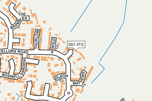 SG1 4TG map - OS OpenMap – Local (Ordnance Survey)