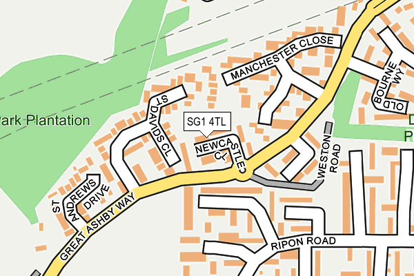SG1 4TL map - OS OpenMap – Local (Ordnance Survey)