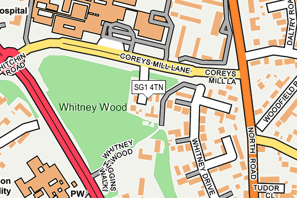 SG1 4TN map - OS OpenMap – Local (Ordnance Survey)