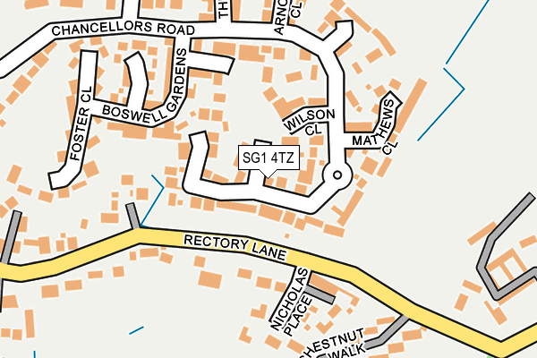 SG1 4TZ map - OS OpenMap – Local (Ordnance Survey)