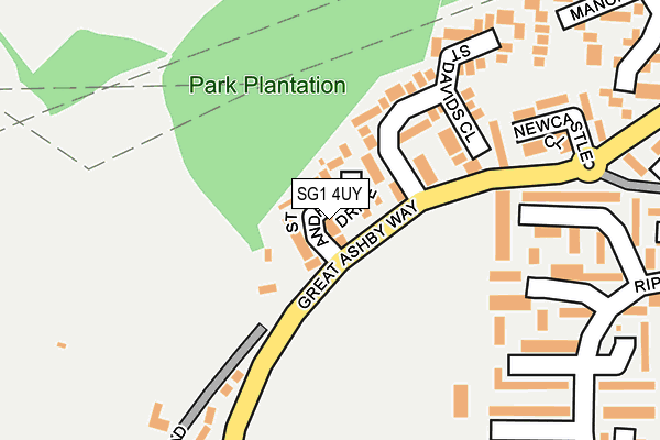 SG1 4UY map - OS OpenMap – Local (Ordnance Survey)