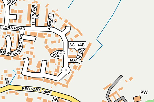 SG1 4XB map - OS OpenMap – Local (Ordnance Survey)