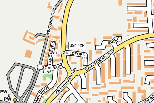 SG1 4XP map - OS OpenMap – Local (Ordnance Survey)