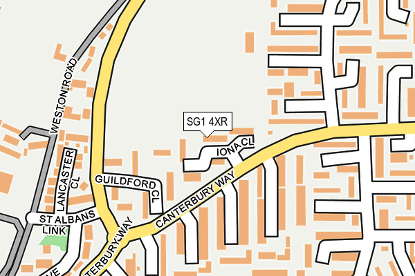 SG1 4XR map - OS OpenMap – Local (Ordnance Survey)