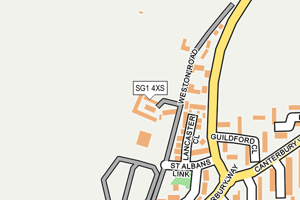 SG1 4XS map - OS OpenMap – Local (Ordnance Survey)