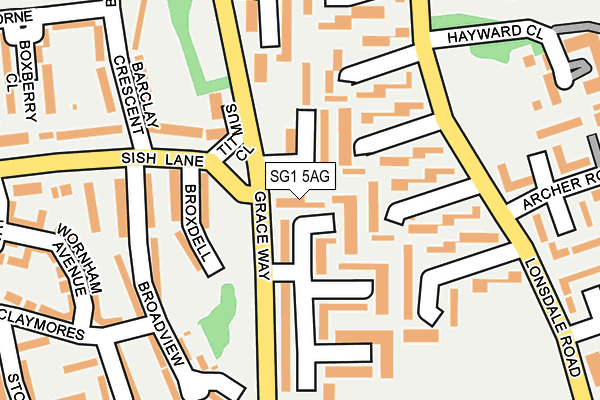 SG1 5AG map - OS OpenMap – Local (Ordnance Survey)