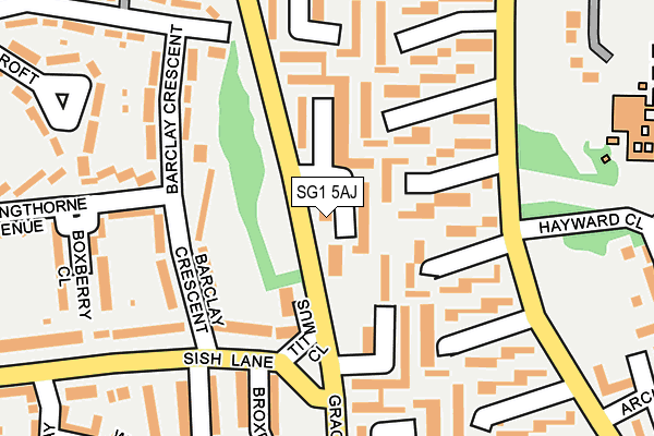 SG1 5AJ map - OS OpenMap – Local (Ordnance Survey)