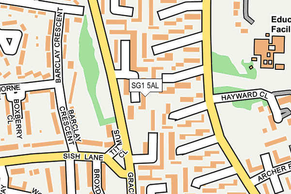 SG1 5AL map - OS OpenMap – Local (Ordnance Survey)