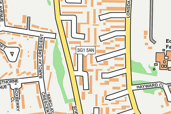 SG1 5AN map - OS OpenMap – Local (Ordnance Survey)