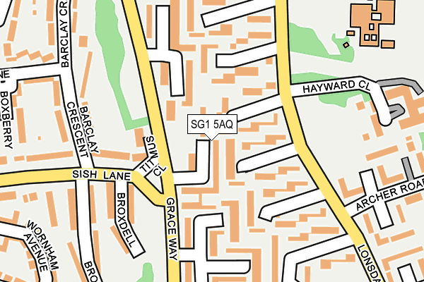 SG1 5AQ map - OS OpenMap – Local (Ordnance Survey)