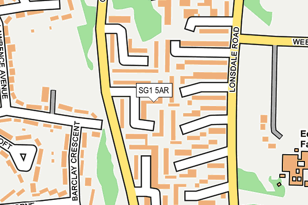 SG1 5AR map - OS OpenMap – Local (Ordnance Survey)