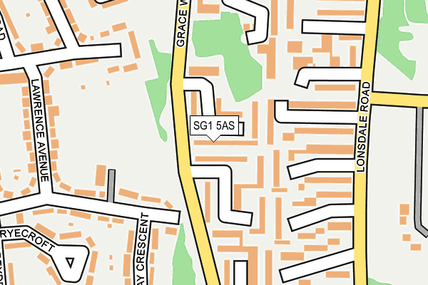 SG1 5AS map - OS OpenMap – Local (Ordnance Survey)