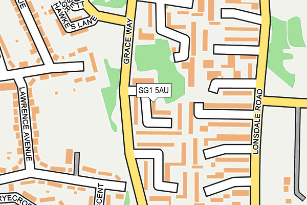SG1 5AU map - OS OpenMap – Local (Ordnance Survey)