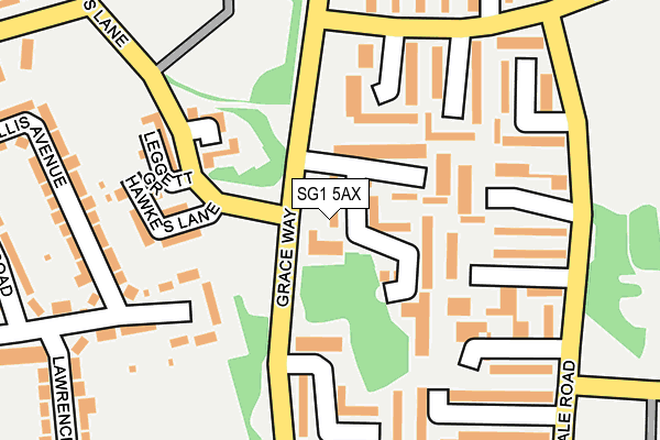 SG1 5AX map - OS OpenMap – Local (Ordnance Survey)