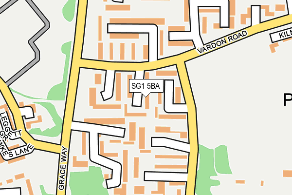 SG1 5BA map - OS OpenMap – Local (Ordnance Survey)