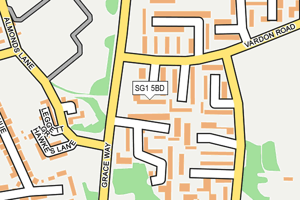 SG1 5BD map - OS OpenMap – Local (Ordnance Survey)