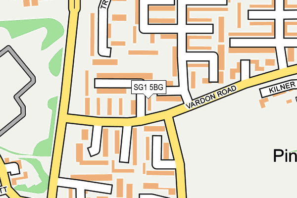 SG1 5BG map - OS OpenMap – Local (Ordnance Survey)