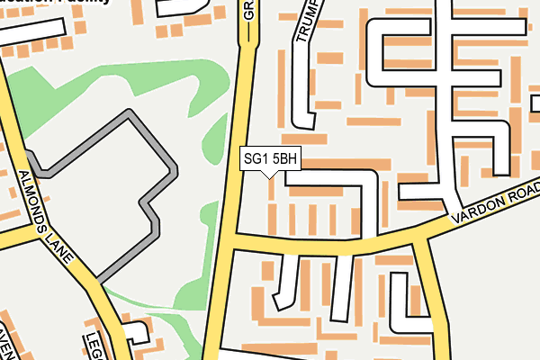 SG1 5BH map - OS OpenMap – Local (Ordnance Survey)