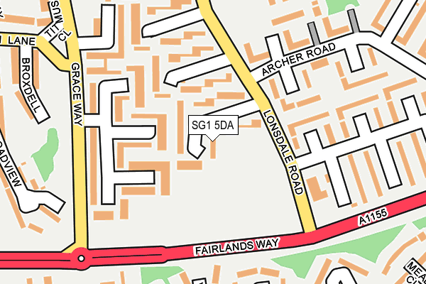 SG1 5DA map - OS OpenMap – Local (Ordnance Survey)