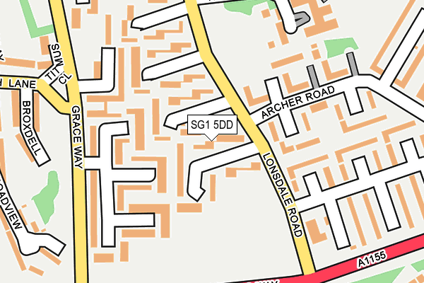 SG1 5DD map - OS OpenMap – Local (Ordnance Survey)