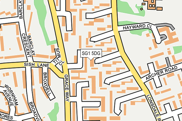 SG1 5DG map - OS OpenMap – Local (Ordnance Survey)