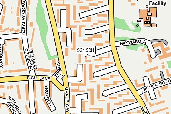 SG1 5DH map - OS OpenMap – Local (Ordnance Survey)