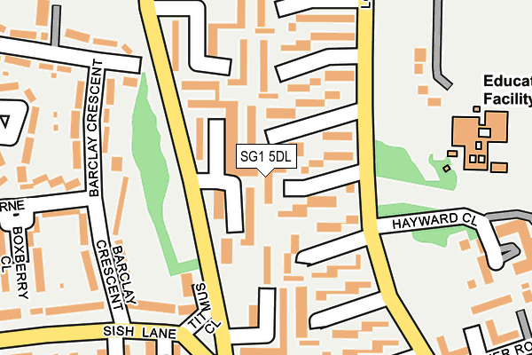 SG1 5DL map - OS OpenMap – Local (Ordnance Survey)