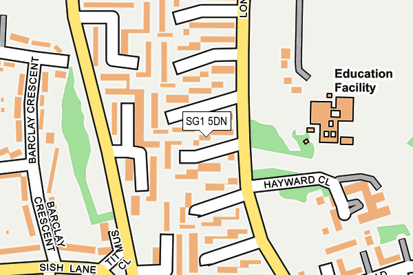 SG1 5DN map - OS OpenMap – Local (Ordnance Survey)