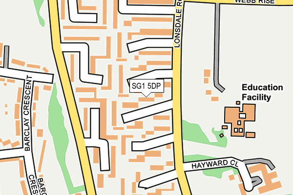 SG1 5DP map - OS OpenMap – Local (Ordnance Survey)