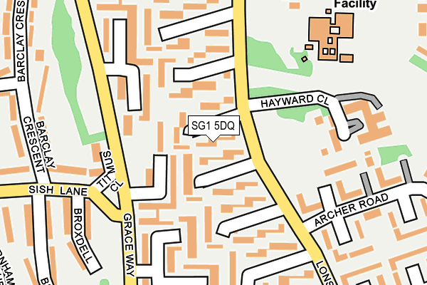 SG1 5DQ map - OS OpenMap – Local (Ordnance Survey)