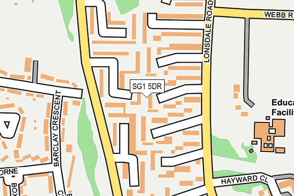 SG1 5DR map - OS OpenMap – Local (Ordnance Survey)