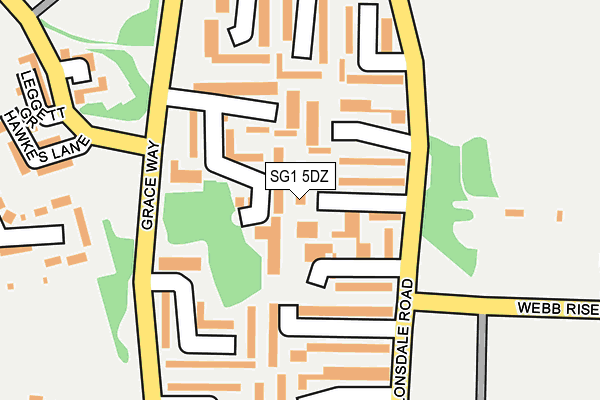 SG1 5DZ map - OS OpenMap – Local (Ordnance Survey)