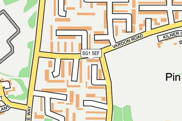 SG1 5EF map - OS OpenMap – Local (Ordnance Survey)