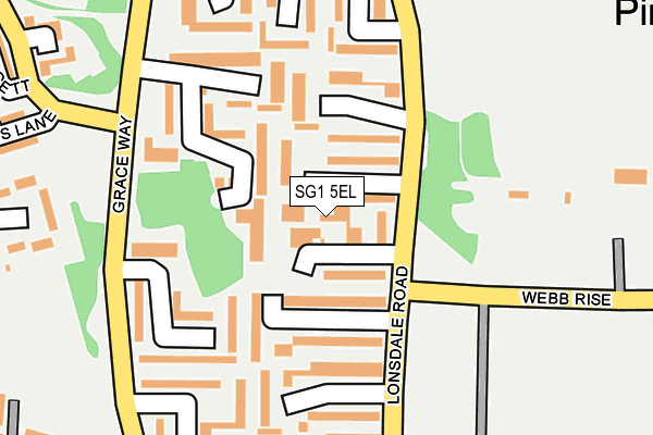 SG1 5EL map - OS OpenMap – Local (Ordnance Survey)