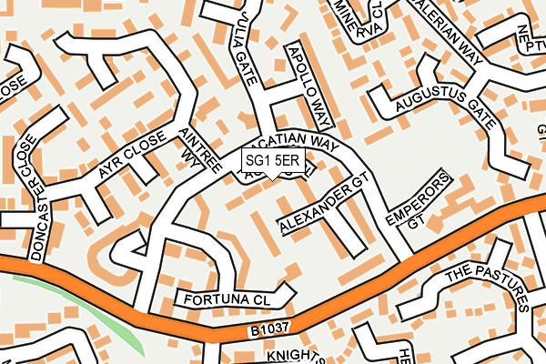 SG1 5ER map - OS OpenMap – Local (Ordnance Survey)