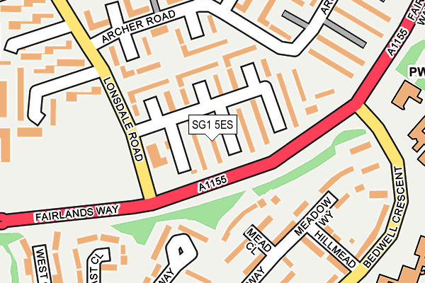 SG1 5ES map - OS OpenMap – Local (Ordnance Survey)