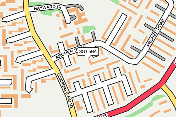 SG1 5HA map - OS OpenMap – Local (Ordnance Survey)