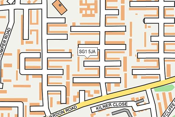 SG1 5JA map - OS OpenMap – Local (Ordnance Survey)