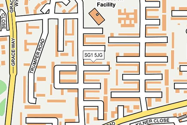 SG1 5JG map - OS OpenMap – Local (Ordnance Survey)