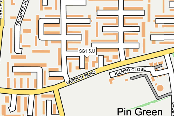 SG1 5JJ map - OS OpenMap – Local (Ordnance Survey)