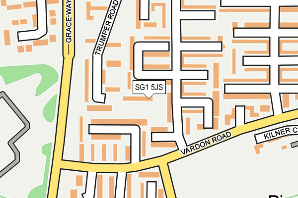 SG1 5JS map - OS OpenMap – Local (Ordnance Survey)