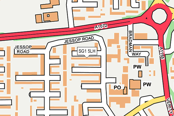 SG1 5LH map - OS OpenMap – Local (Ordnance Survey)