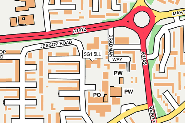 SG1 5LL map - OS OpenMap – Local (Ordnance Survey)