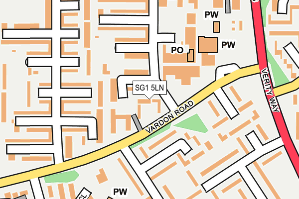 SG1 5LN map - OS OpenMap – Local (Ordnance Survey)