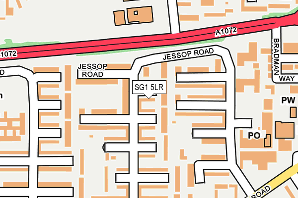SG1 5LR map - OS OpenMap – Local (Ordnance Survey)