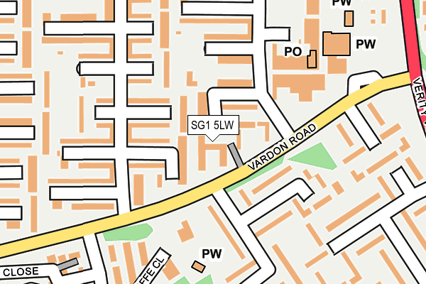 SG1 5LW map - OS OpenMap – Local (Ordnance Survey)