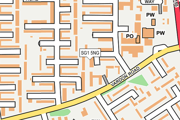 SG1 5NG map - OS OpenMap – Local (Ordnance Survey)