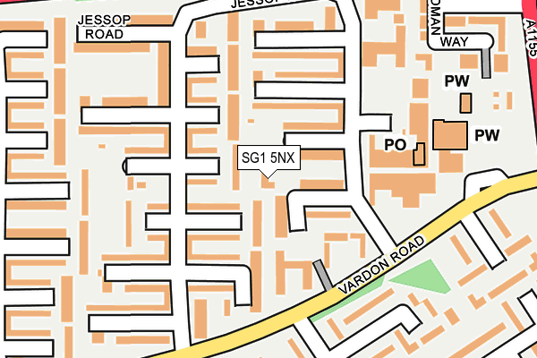 SG1 5NX map - OS OpenMap – Local (Ordnance Survey)