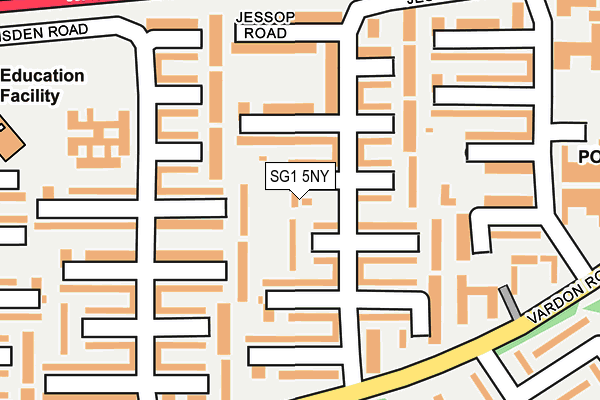 SG1 5NY map - OS OpenMap – Local (Ordnance Survey)